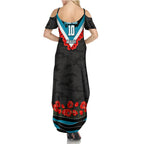 Personalised Port Adelaide Power ANZAC Summer Maxi Dress Military Remembrance Australian Football Mascot Camouflage