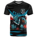Personalised Port Adelaide Power ANZAC T Shirt Military Remembrance Australian Football Mascot Camouflage