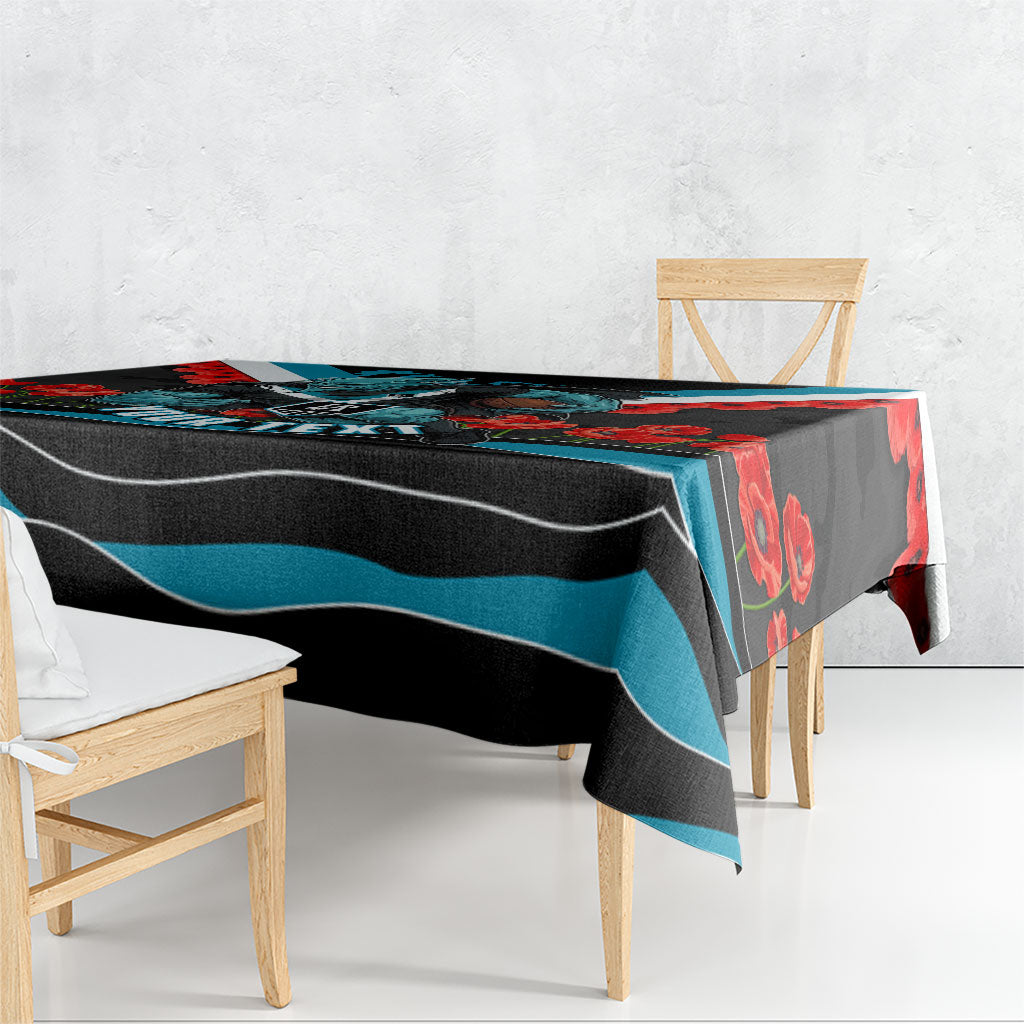 Personalised Port Adelaide Power ANZAC Tablecloth Military Remembrance Australian Football Mascot Camouflage