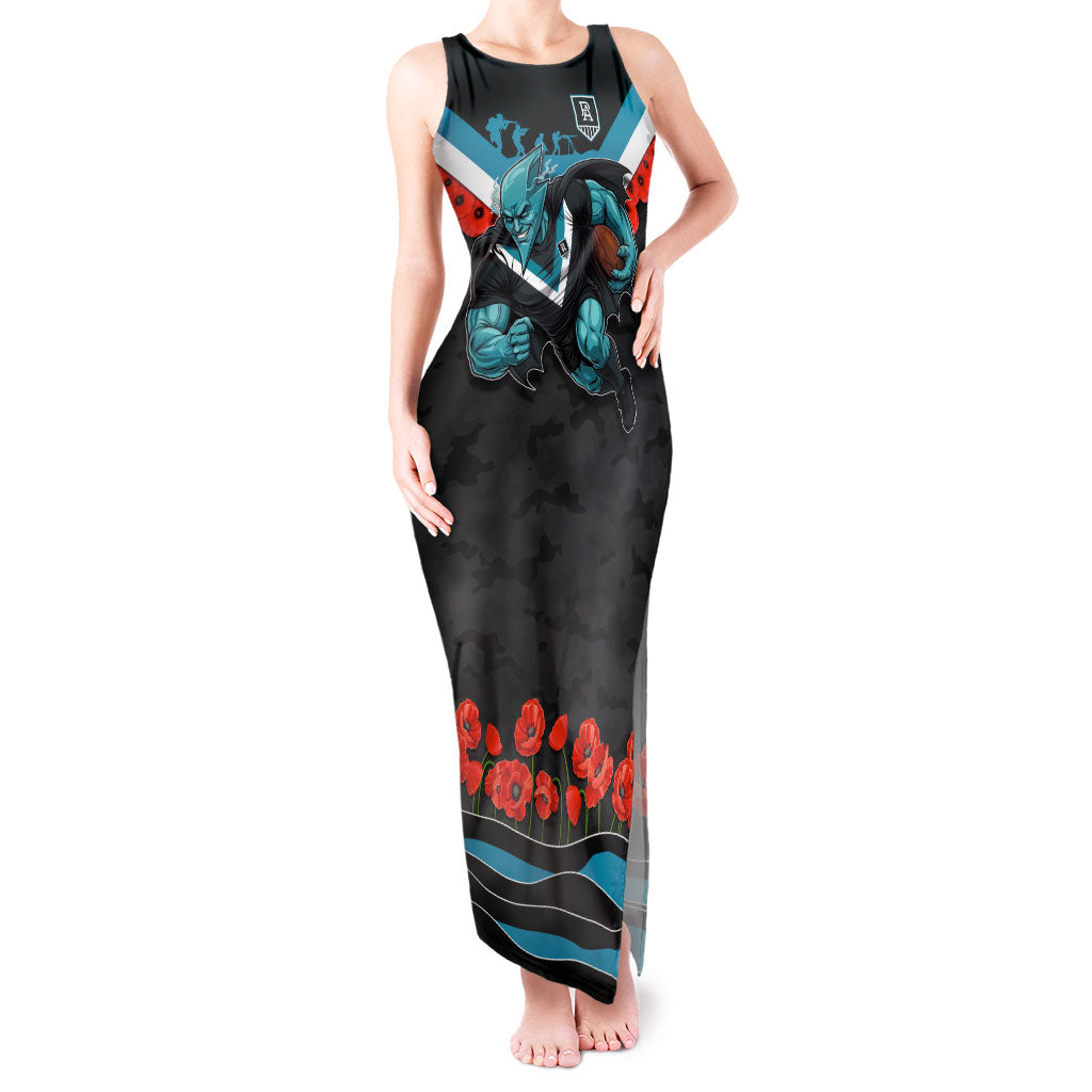 Personalised Port Adelaide Power ANZAC Tank Maxi Dress Military Remembrance Australian Football Mascot Camouflage