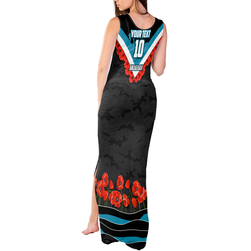 Personalised Port Adelaide Power ANZAC Tank Maxi Dress Military Remembrance Australian Football Mascot Camouflage