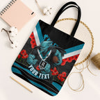 Personalised Port Adelaide Power ANZAC Tote Bag Military Remembrance Australian Football Mascot Camouflage