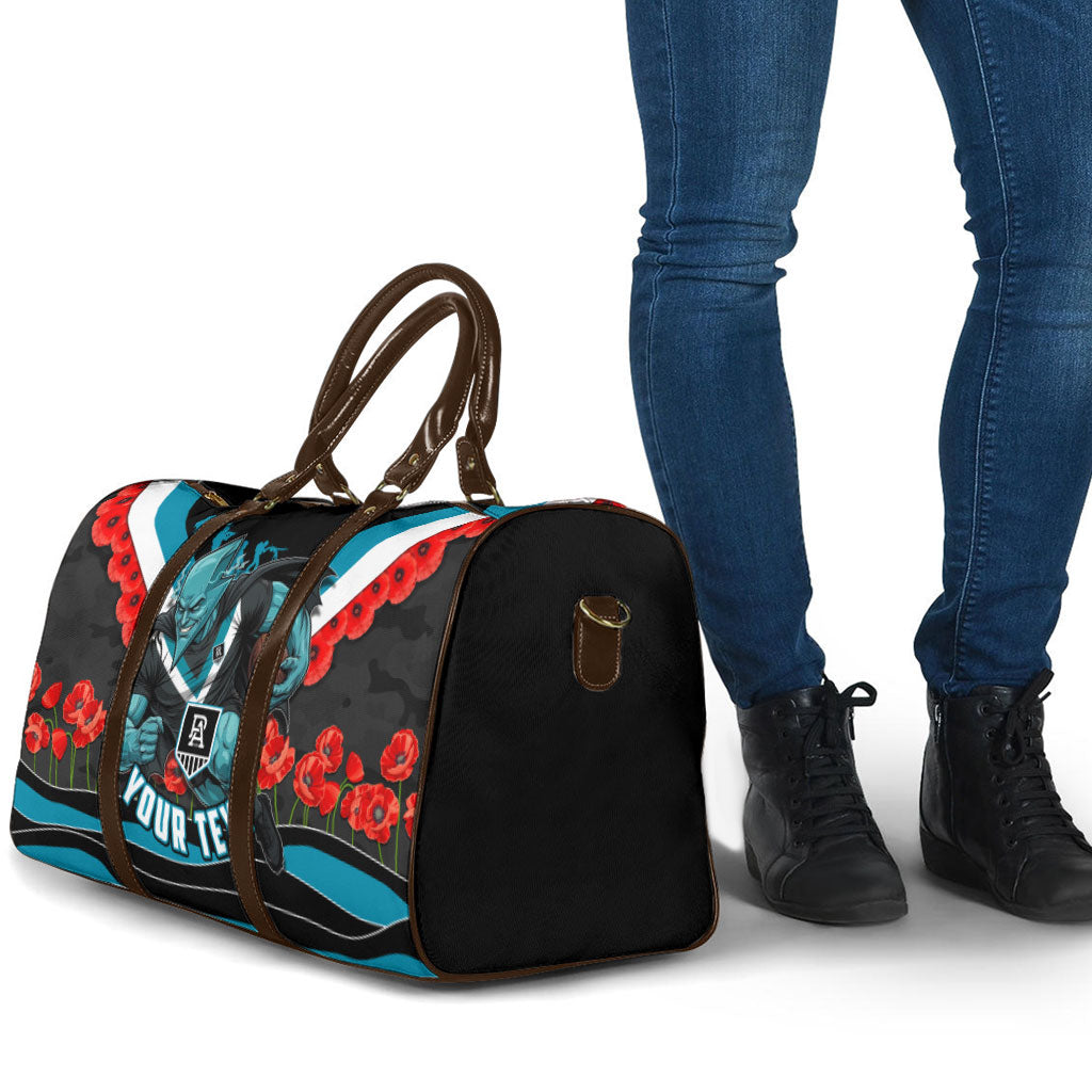 Personalised Port Adelaide Power ANZAC Travel Bag Military Remembrance Australian Football Mascot Camouflage