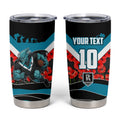 Personalised Port Adelaide Power ANZAC Tumbler Cup Military Remembrance Australian Football Mascot Camouflage