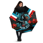Personalised Port Adelaide Power ANZAC Umbrella Military Remembrance Australian Football Mascot Camouflage