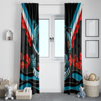 Personalised Port Adelaide Power ANZAC Window Curtain Military Remembrance Australian Football Mascot Camouflage