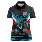 Personalised Port Adelaide Power ANZAC Women Polo Shirt Military Remembrance Australian Football Mascot Camouflage