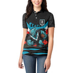 Personalised Port Adelaide Power ANZAC Women Polo Shirt Military Remembrance Australian Football Mascot Camouflage
