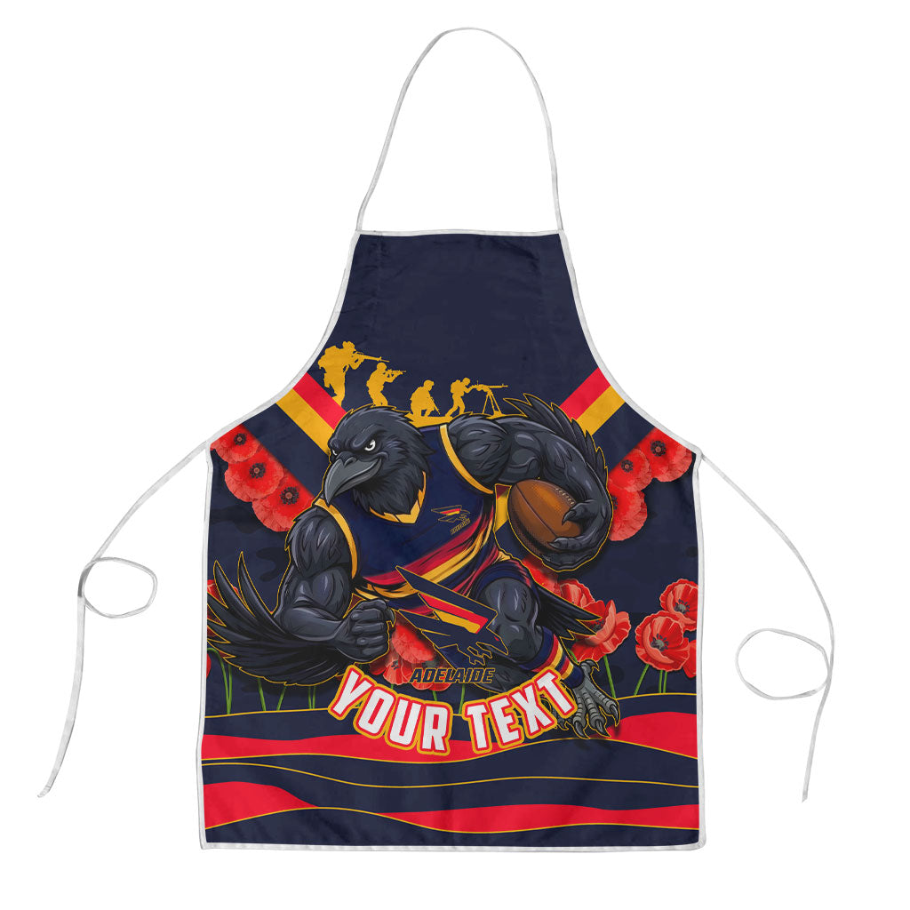 Personalised Adelaide Crows ANZAC Apron Military Remembrance Australian Football Mascot Camouflage