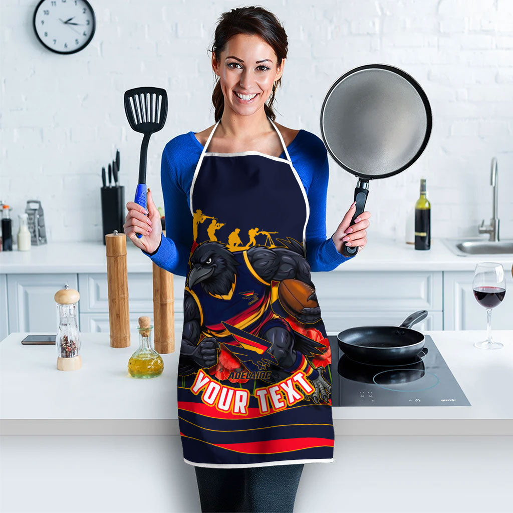 Personalised Adelaide Crows ANZAC Apron Military Remembrance Australian Football Mascot Camouflage