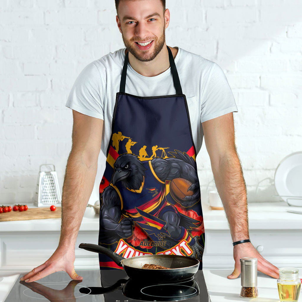 Personalised Adelaide Crows ANZAC Apron Military Remembrance Australian Football Mascot Camouflage