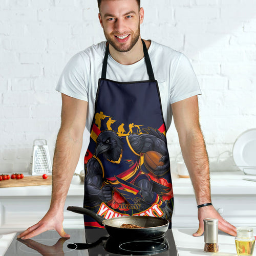 Personalised Adelaide Crows ANZAC Apron Military Remembrance Australian Football Mascot Camouflage