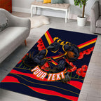 Personalised Adelaide Crows ANZAC Area Rug Military Remembrance Australian Football Mascot Camouflage