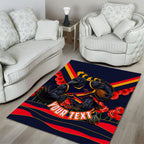 Personalised Adelaide Crows ANZAC Area Rug Military Remembrance Australian Football Mascot Camouflage