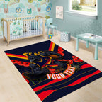 Personalised Adelaide Crows ANZAC Area Rug Military Remembrance Australian Football Mascot Camouflage