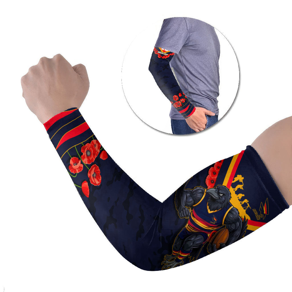 Personalised Adelaide Crows ANZAC Arm Sleeves Military Remembrance Australian Football Mascot Camouflage