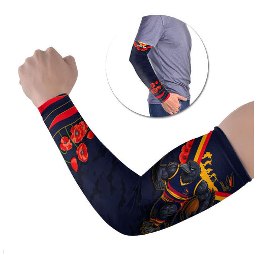 Personalised Adelaide Crows ANZAC Arm Sleeves Military Remembrance Australian Football Mascot Camouflage