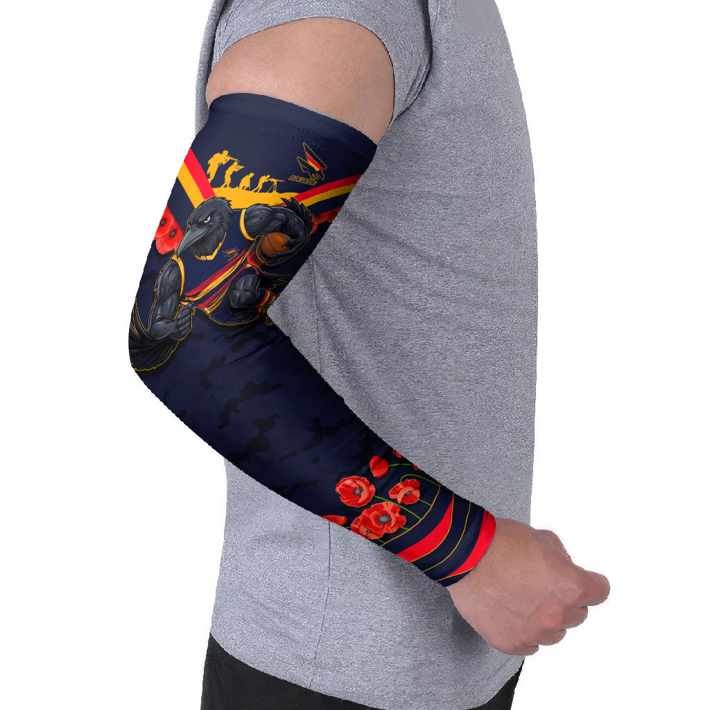 Personalised Adelaide Crows ANZAC Arm Sleeves Military Remembrance Australian Football Mascot Camouflage