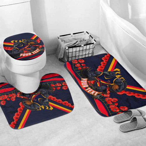 Personalised Adelaide Crows ANZAC Bathroom Set Military Remembrance Australian Football Mascot Camouflage