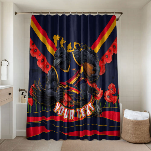 Personalised Adelaide Crows ANZAC Bathroom Set Military Remembrance Australian Football Mascot Camouflage