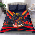 Personalised Adelaide Crows ANZAC Bedding Set Military Remembrance Australian Football Mascot Camouflage