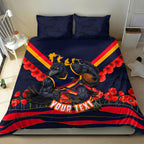Personalised Adelaide Crows ANZAC Bedding Set Military Remembrance Australian Football Mascot Camouflage