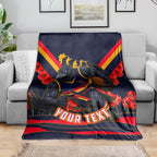 Personalised Adelaide Crows ANZAC Blanket Military Remembrance Australian Football Mascot Camouflage