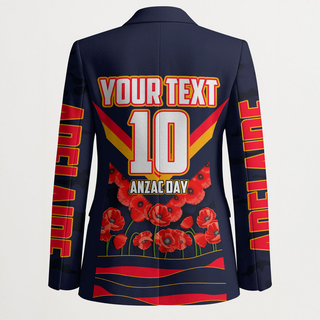 Personalised Adelaide Crows ANZAC Blazer Military Remembrance Australian Football Mascot Camouflage