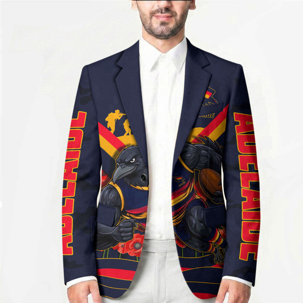Personalised Adelaide Crows ANZAC Blazer Military Remembrance Australian Football Mascot Camouflage