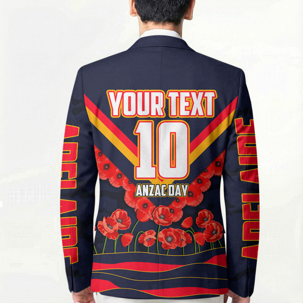 Personalised Adelaide Crows ANZAC Blazer Military Remembrance Australian Football Mascot Camouflage