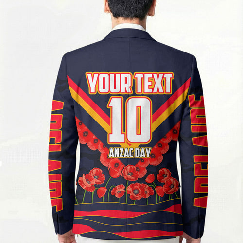 Personalised Adelaide Crows ANZAC Blazer Military Remembrance Australian Football Mascot Camouflage