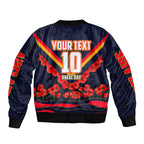 Personalised Adelaide Crows ANZAC Bomber Jacket Military Remembrance Australian Football Mascot Camouflage