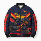 Personalised Adelaide Crows ANZAC Bomber Puffer Jacket Military Remembrance Australian Football Mascot Camouflage