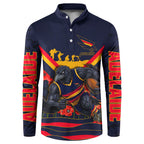 Personalised Adelaide Crows ANZAC Button Sweatshirt Military Remembrance Australian Football Mascot Camouflage