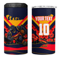Personalised Adelaide Crows ANZAC 4 in 1 Can Cooler Tumbler Military Remembrance Australian Football Mascot Camouflage