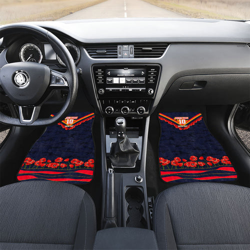 Personalised Adelaide Crows ANZAC Car Mats Military Remembrance Australian Football Mascot Camouflage