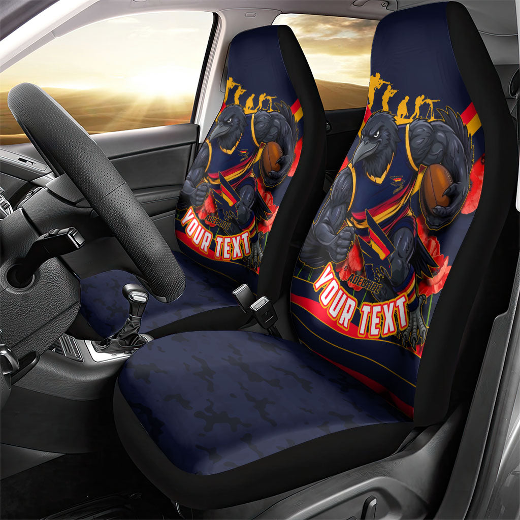 Personalised Adelaide Crows ANZAC Car Seat Cover Military Remembrance Australian Football Mascot Camouflage