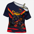Personalised Adelaide Crows ANZAC Cross Shoulder Shirt Military Remembrance Australian Football Mascot Camouflage