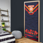 Personalised Adelaide Crows ANZAC Door Cover Military Remembrance Australian Football Mascot Camouflage