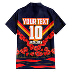 Personalised Adelaide Crows ANZAC Family Matching Tank Maxi Dress and Hawaiian Shirt Military Remembrance Australian Football Mascot Camouflage