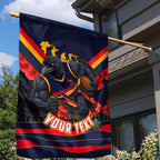 Personalised Adelaide Crows ANZAC Garden Flag Military Remembrance Australian Football Mascot Camouflage