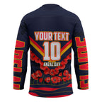 Personalised Adelaide Crows ANZAC Hockey Jersey Military Remembrance Australian Football Mascot Camouflage