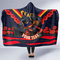 Personalised Adelaide Crows ANZAC Hooded Blanket Military Remembrance Australian Football Mascot Camouflage