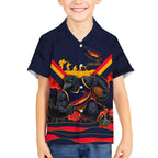 Personalised Adelaide Crows ANZAC Kid Hawaiian Shirt Military Remembrance Australian Football Mascot Camouflage