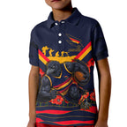 Personalised Adelaide Crows ANZAC Kid Polo Shirt Military Remembrance Australian Football Mascot Camouflage
