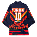 Personalised Adelaide Crows ANZAC Kimono Military Remembrance Australian Football Mascot Camouflage