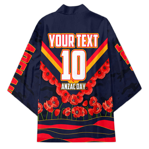 Personalised Adelaide Crows ANZAC Kimono Military Remembrance Australian Football Mascot Camouflage