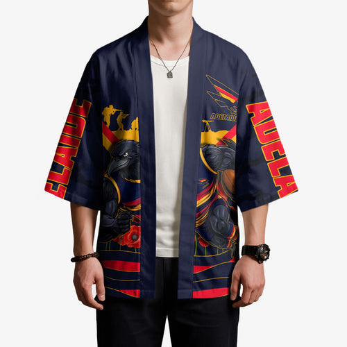 Personalised Adelaide Crows ANZAC Kimono Military Remembrance Australian Football Mascot Camouflage