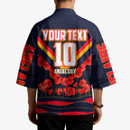Personalised Adelaide Crows ANZAC Kimono Military Remembrance Australian Football Mascot Camouflage