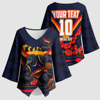 Personalised Adelaide Crows ANZAC Kimono Sleeve Blouse Military Remembrance Australian Football Mascot Camouflage
